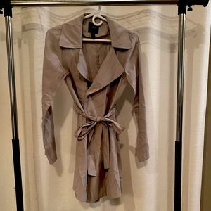 Taupe trench coat
